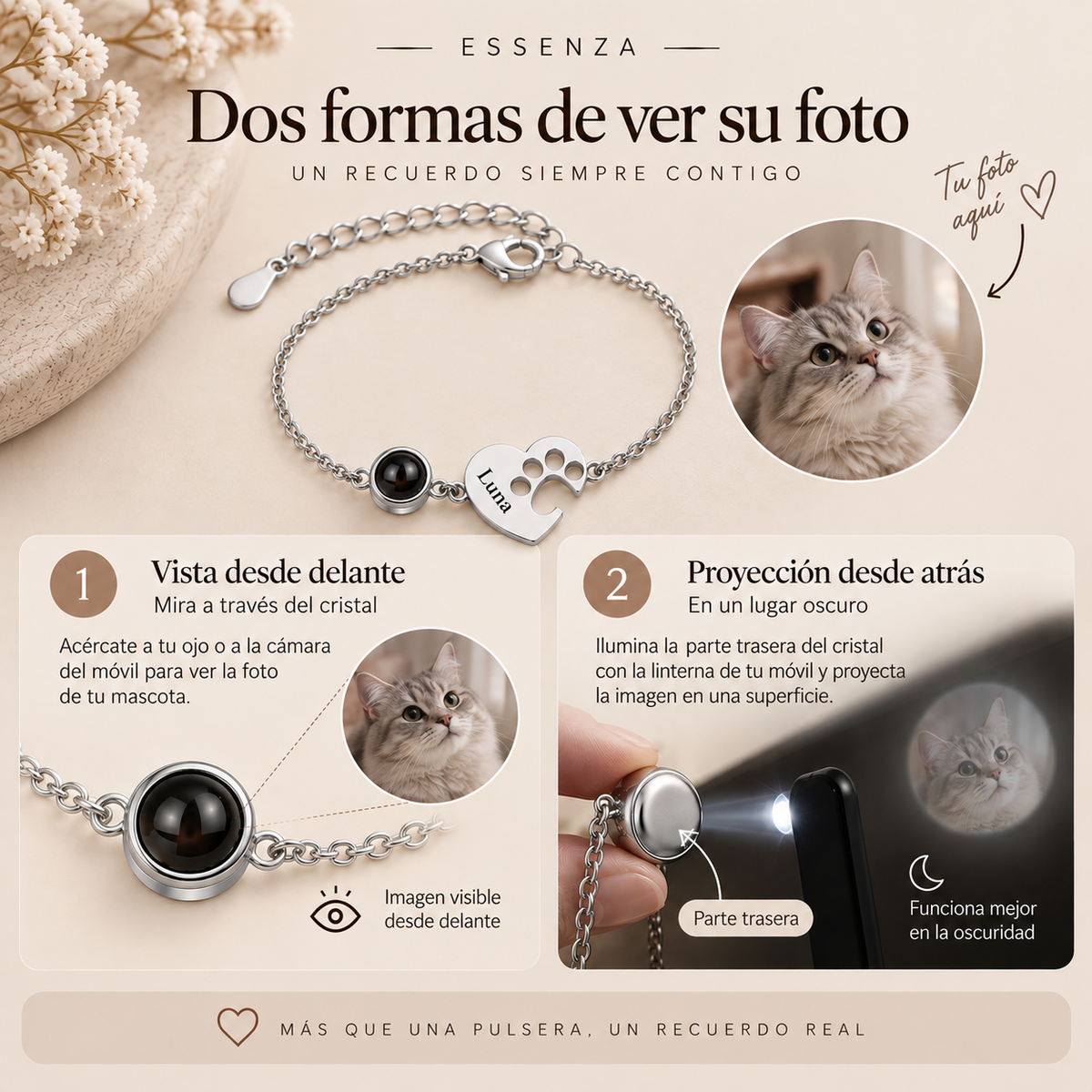 Pulsera Personalizada con Foto de Mascota